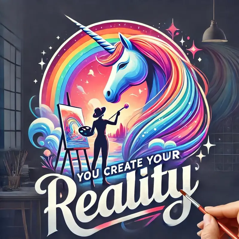 Unicorn And Artist Illustration