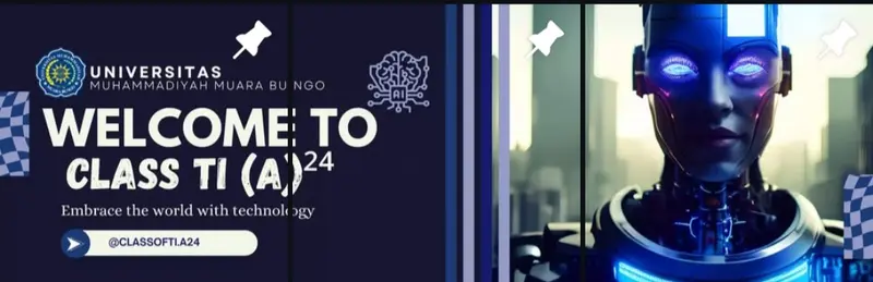 University Welcome Futuristic Robot