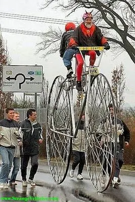 Unusual Bicycle And Costume