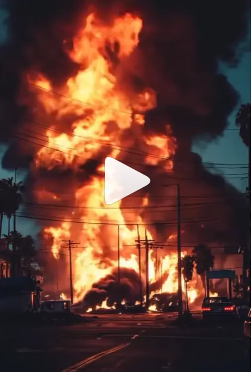 Urban Fire Explosion Scene