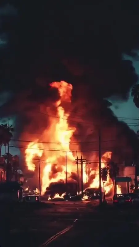 Urban Fire Scene Depiction