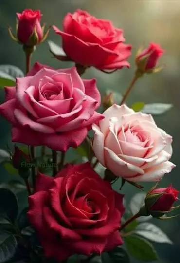 Vibrant Blooming Roses
