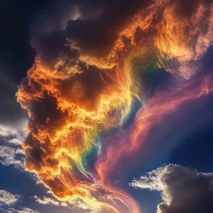 Vibrant Rainbow Clouds