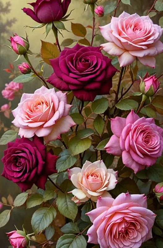 Vibrant Rose Arrangement Close Up