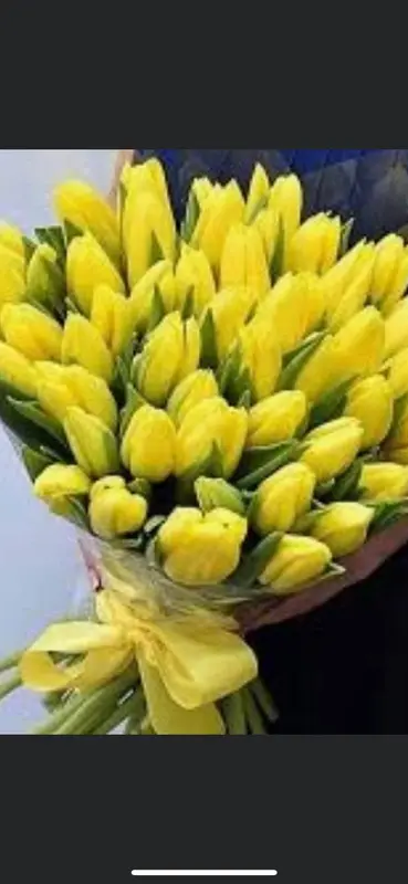 Vibrant Yellow Tulip Bouquet