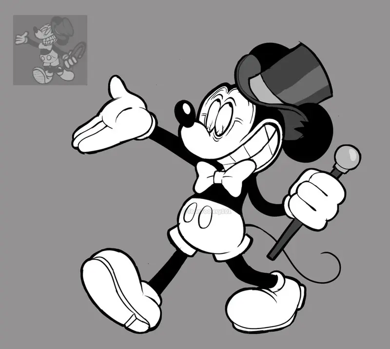 Vintage Cartoon Mouse Performer