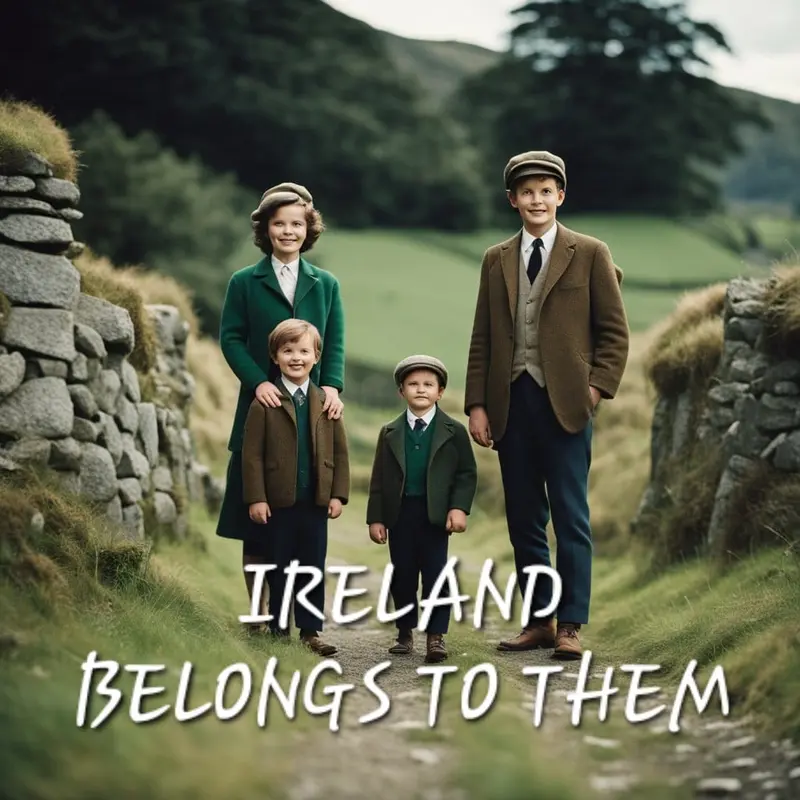 Vintage Children On Country Path