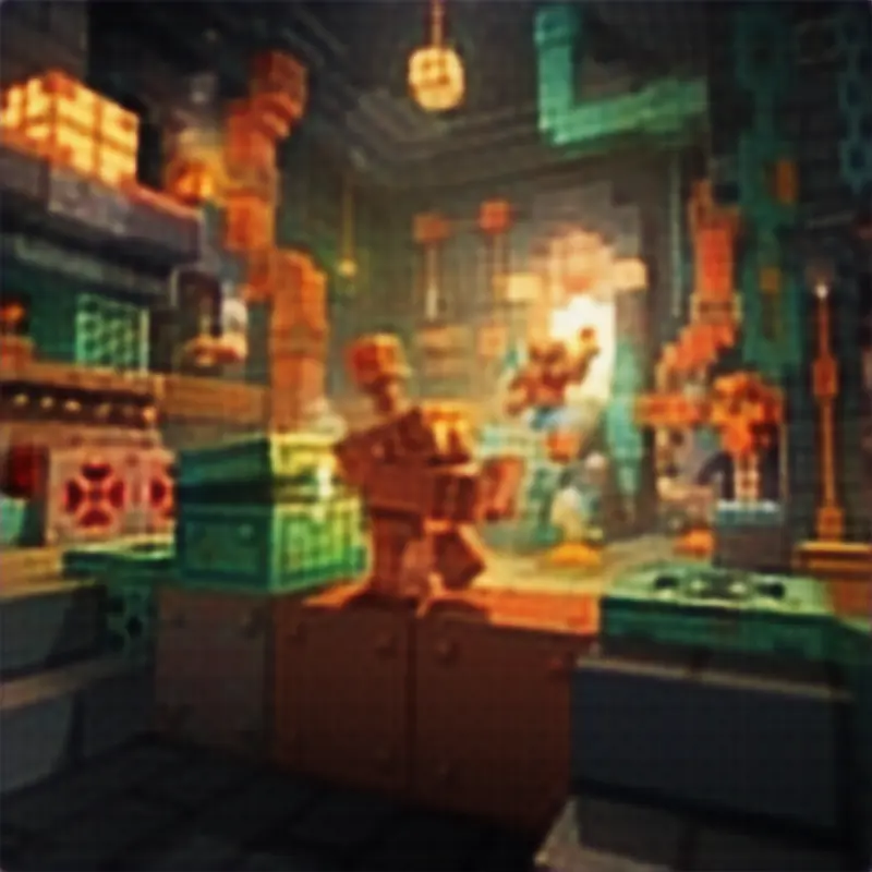 Voxel Workshop Interior Scene