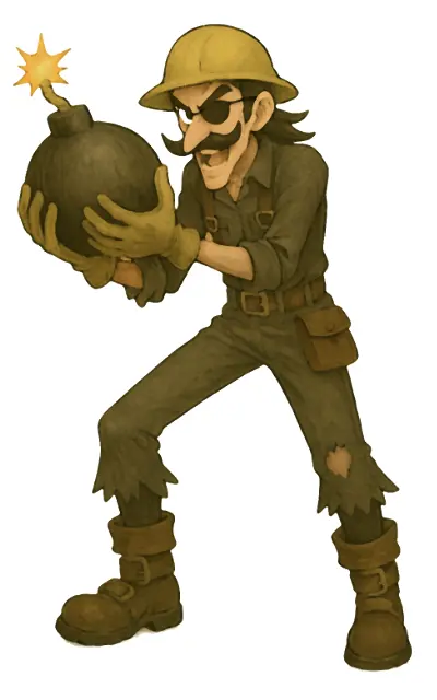 Waluigi, Bomb In Hand