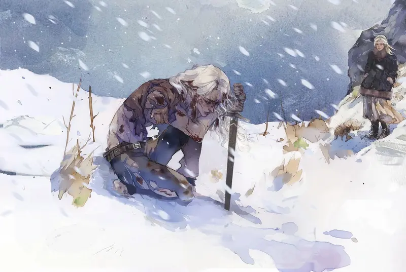 Warrior Kneeling In Snow