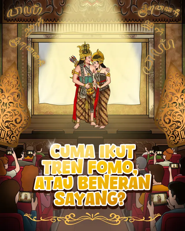 Wayang Style Performance Illustration