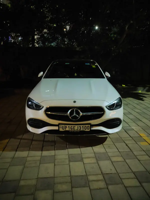 White Mercedes-Benz At Night