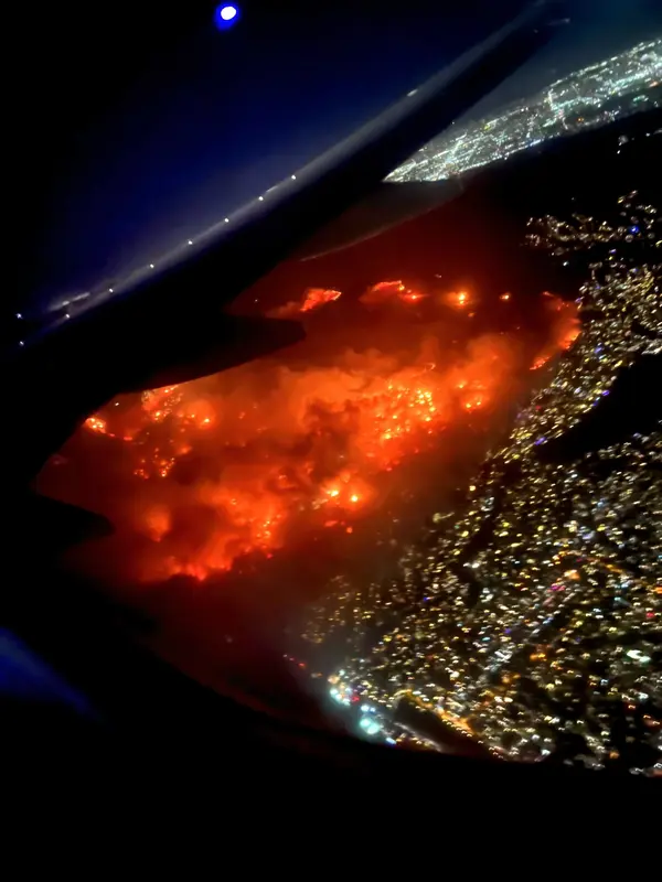 Wildfire View From Airplane