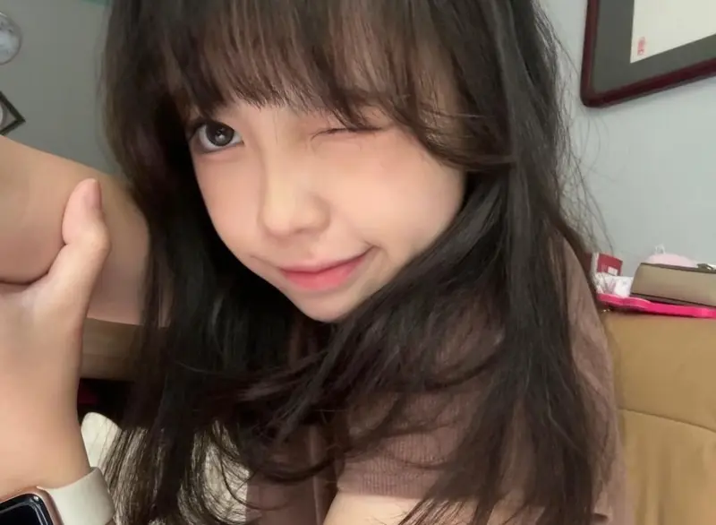 Winking Selfie With Long Hair