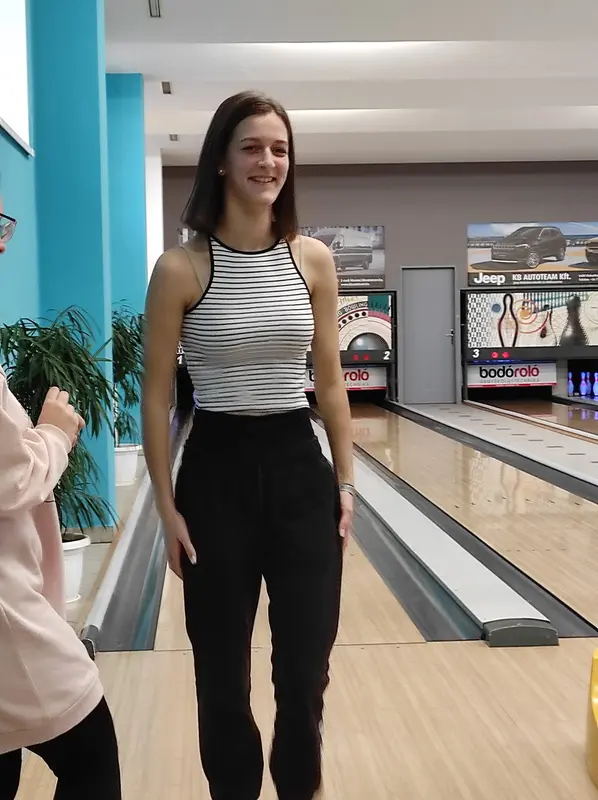 Woman At Bowling Alley