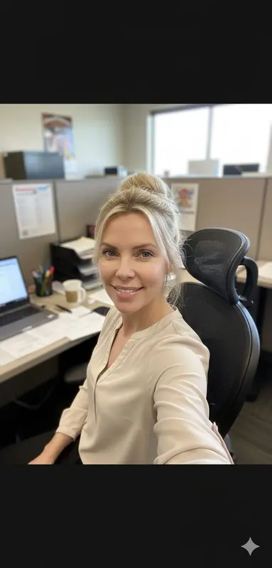 Woman At Office Desk
