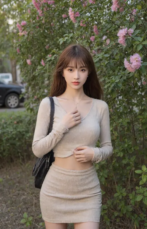 Woman In Beige Outfit