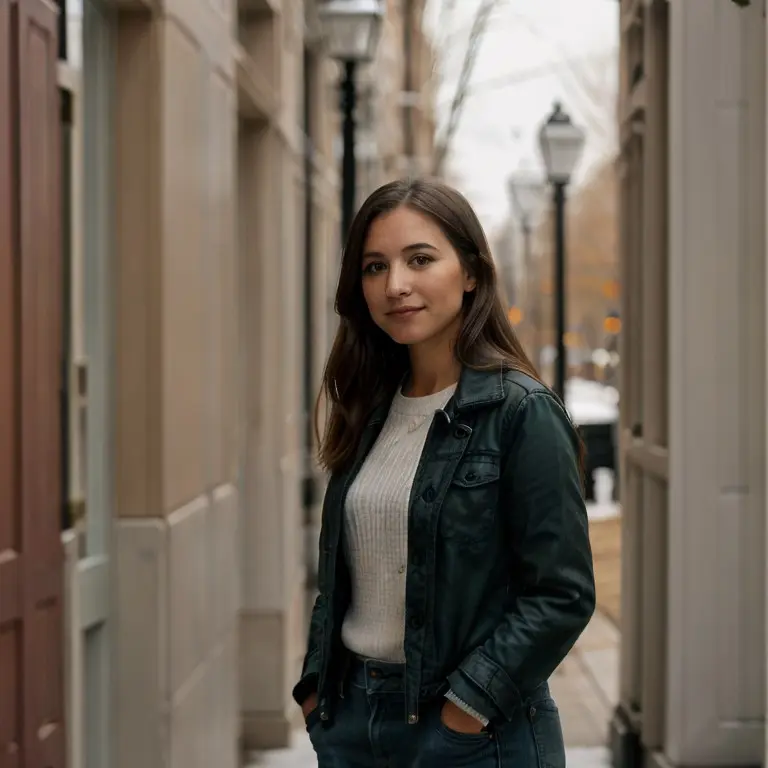 Woman In Urban Alleyway