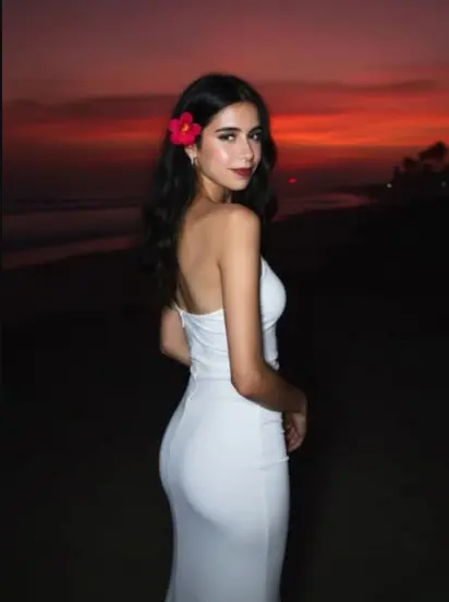 Woman In White On Beach