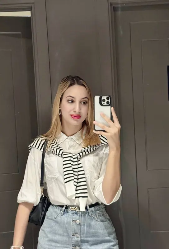 Woman Mirror Selfie Fashion