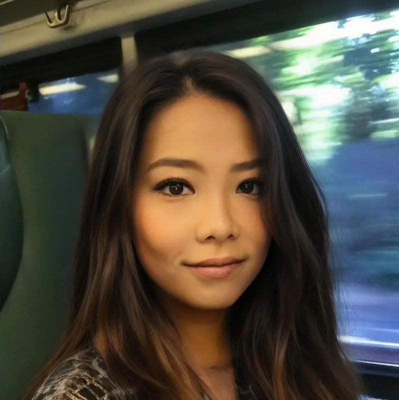 Woman On Moving Train