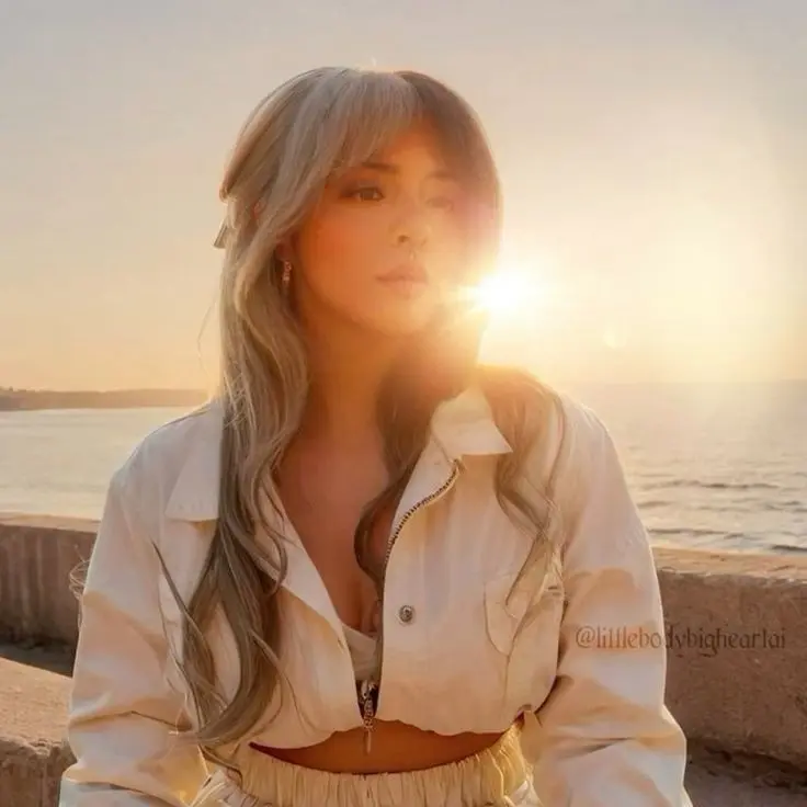 Woman Sunset Sea Portrait