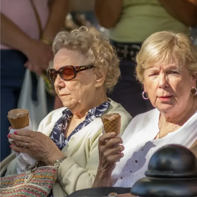 Women Enjoying Ice Cream