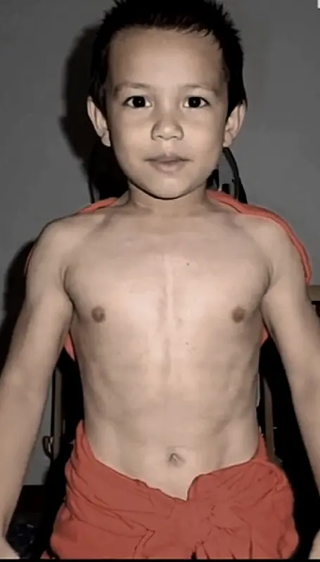 Young Boy Posing Shirtless