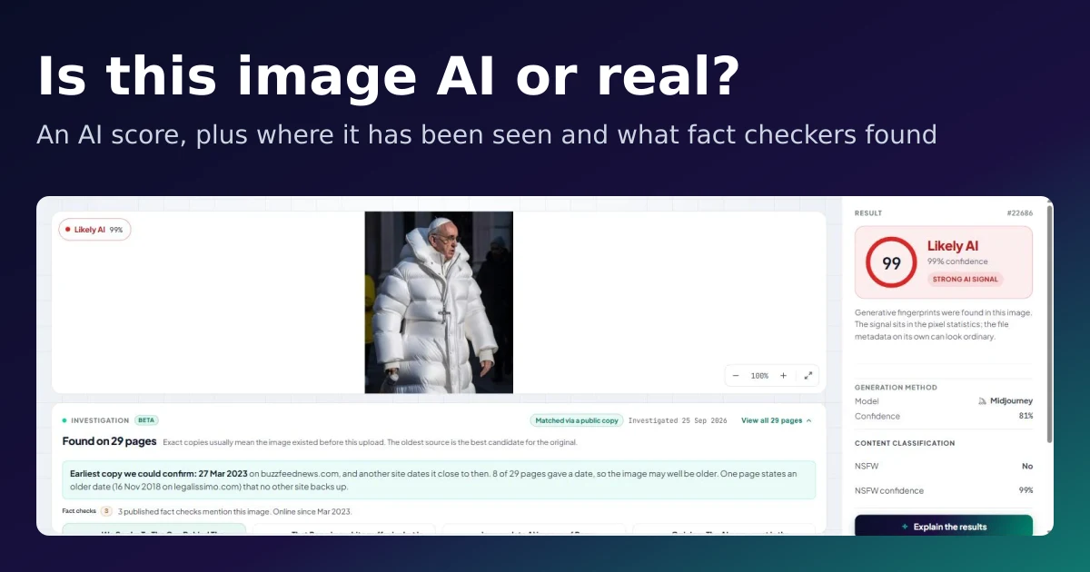 Is This Image AI or Real? See Where It Came From Online